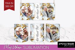 Rose Photo Mug Wrap PNG - Floral Picture Frame Mug Product Image 1