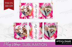 Heart Pattern Photo Mug Wrap PNG - Valentines Day Picture Product Image 1