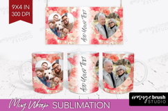 Heart Pattern Photo Mug Wrap PNG - Valentines Day Picture Product Image 1
