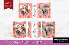 Heart Pattern Photo Mug Wrap PNG - Valentines Day Picture Product Image 1