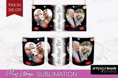 Heart Pattern Photo Mug Wrap PNG - Valentines Day Picture Product Image 1