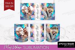 Pearl Photo Mug Wrap PNG - Pearl Texture Picture Frame Mug Product Image 1