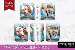 Pearl Photo Mug Wrap PNG - Pearl Texture Picture Frame Mug Product Image 1