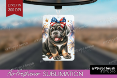 Neapolitan Mastiff Dog Air Freshener PNG Patriotic Dog PNG Product Image 1