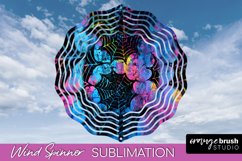 Neon Halloween Wind Spinner, Spooky Wind Spinner Sublimation Product Image 1