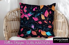 Neon Halloween Pillow Sublimation - Spooky Pillow Cover Product Image 1