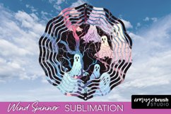 Neon Halloween Wind Spinner, Spooky Wind Spinner Sublimation Product Image 1