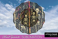Neon Halloween Wind Spinner, Spooky Wind Spinner Sublimation Product Image 1