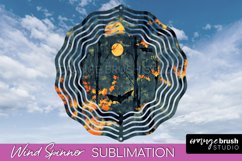 Neon Halloween Wind Spinner, Spooky Wind Spinner Sublimation Product Image 1