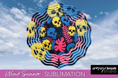 Neon Halloween Wind Spinner, Spooky Wind Spinner Sublimation Product Image 1