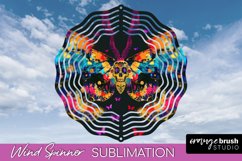 Neon Halloween Wind Spinner, Spooky Wind Spinner Sublimation Product Image 1