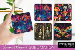 Neon Halloween Magnet Sublimation - Spooky Magnet Design Product Image 1