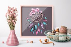 Boho dreamcatcher paper / Paper Boho Dream catcher SVG Product Image 3