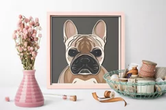 French Bulldog layered paper cut | 3d papercut Product Image 3