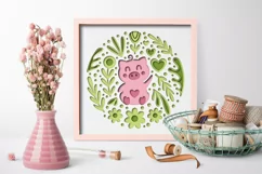 Animal SVG| Layered papercut | Piggy animal papercut Product Image 3