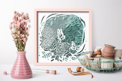 3D paper / Floral Butterfly Papercut / Butterfly paper cut Product Image 3