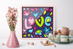 Groovy svg / Love layered paper cut / paper cutting 3d Product Image 3