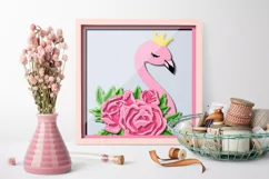 tropical flamingo layered paper cut| flamingo svg layered Product Image 3