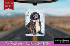 Newfoundland Dog Air Freshener PNG Floral Dog PNG Product Image 1