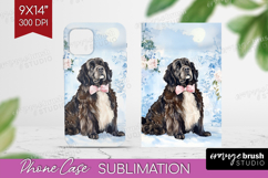 Newfoundland Dog Phone Case PNG Floral Dog Case PNG Product Image 1