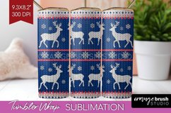 Nordic Christmas Tumbler Wrap - Winter Tumbler PNG Product Image 1