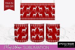 Nordic Christmas Mug Wrap - Winter 15 oz Mug Sublimation Product Image 1
