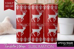 Nordic Christmas Tumbler Wrap - Winter Tumbler PNG Product Image 1