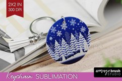 Nordic Christmas Keychain PNG - Winter Keychain Sublimation Product Image 1