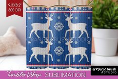 Nordic Christmas Tumbler Wrap - Winter Tumbler PNG Product Image 1