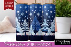 Nordic Christmas Tumbler Wrap - Winter Tumbler PNG Product Image 1