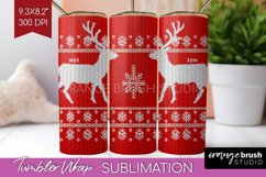 Nordic Christmas Tumbler Wrap - Winter Tumbler PNG Product Image 1