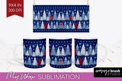 Nordic Christmas Mug Wrap - Winter 15 oz Mug Sublimation Product Image 1