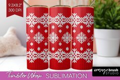 Nordic Christmas Tumbler Wrap - Winter Tumbler PNG Product Image 1