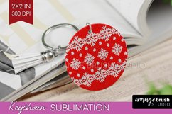 Nordic Christmas Keychain PNG - Winter Keychain Sublimation Product Image 1
