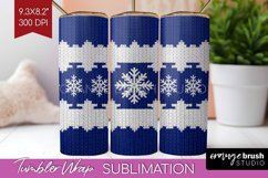 Nordic Christmas Tumbler Wrap - Winter Tumbler PNG Product Image 1