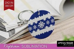 Nordic Christmas Keychain PNG - Winter Keychain Sublimation Product Image 1