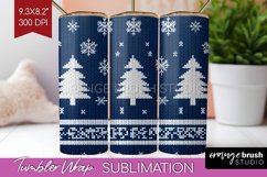 Nordic Christmas Tumbler Wrap - Winter Tumbler PNG Product Image 1