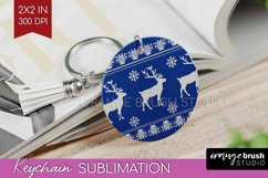 Nordic Christmas Keychain PNG - Winter Keychain Sublimation Product Image 1
