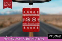 Nordic Christmas Air Freshener PNG - Winter Car Freshener Product Image 1