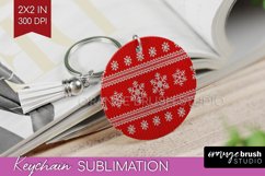 Nordic Christmas Keychain PNG - Winter Keychain Sublimation Product Image 1