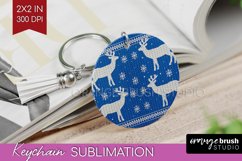 Nordic Christmas Keychain PNG - Winter Keychain Sublimation Product Image 1