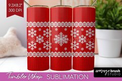 Nordic Christmas Tumbler Wrap - Winter Tumbler PNG Product Image 1