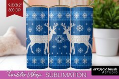 Nordic Christmas Tumbler Wrap - Winter Tumbler PNG Product Image 1