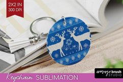 Nordic Christmas Keychain PNG - Winter Keychain Sublimation Product Image 1