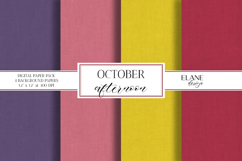 Fall Digital Paper, Autumn Printable Cardstock, Linen Paper Product Image 1
