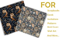 Owls Digital Paper, seamless pattern. 20JPG Product Image 2