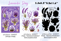 Lavander Stickers |Png/Jpeg Print and cut Product Image 2