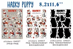 Hasky Puppy Stickers |Png/Jpeg for dogs Product Image 2