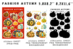 Fashion Autumn Pumpkins Design | Autumn Stickers Product Image 2