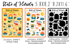 State of Florida Stickers |Stickers PNG|JPEG Product Image 2